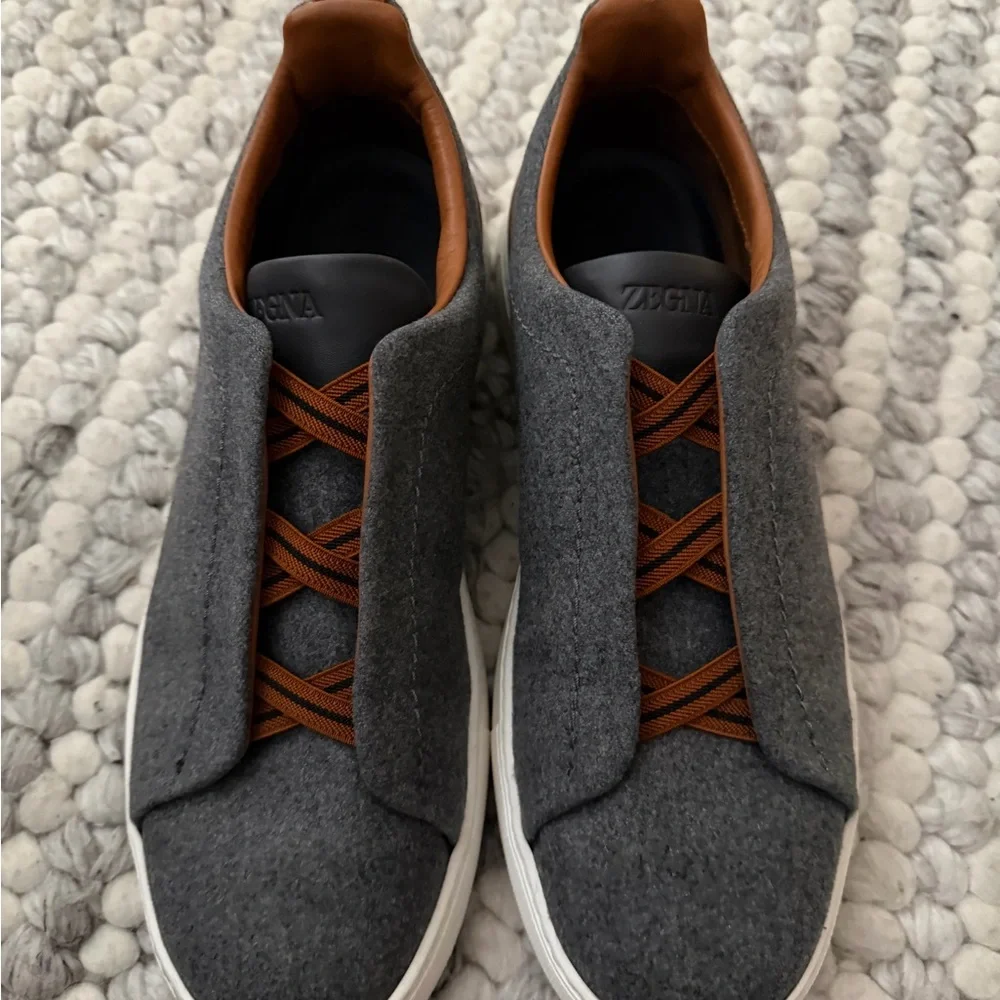 ZEGNA Triple Stitch Men's Sneakers - US Size 9 - Picture 4 of 5